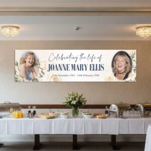 White Roses Memorial Banner