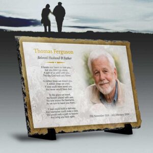 Simple Gold Border Photo Slate