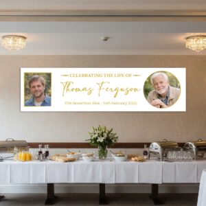Simple Gold Memorial Banner